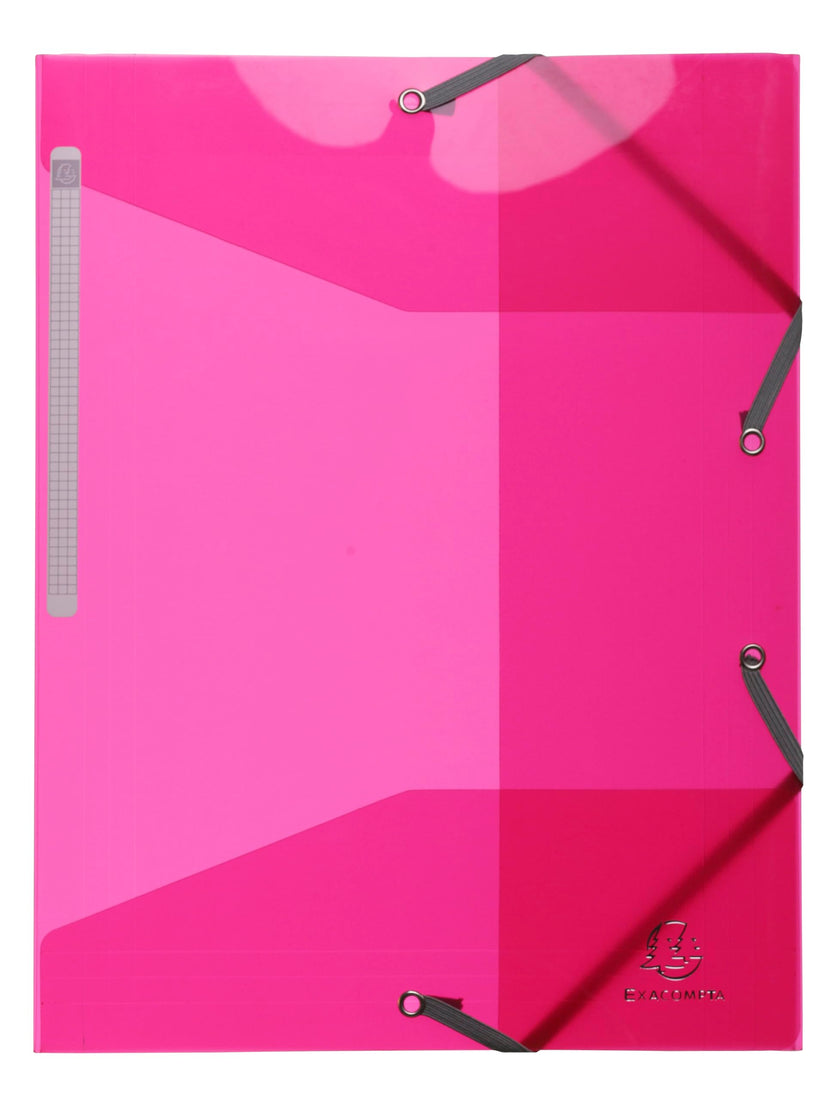 EXACOMPTA - IDERAMA ELASTICATED FOLDER (3-FLAP) PP, A4 - ASSORTED COLOURS
