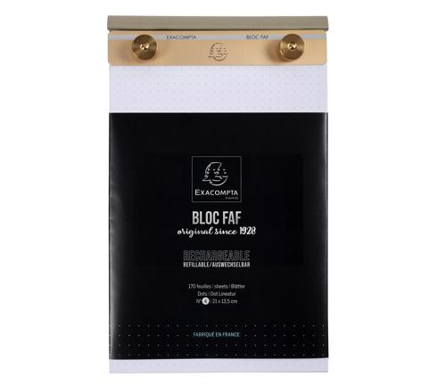 EXACOMPTA - NO.4 DESK PAD 21X13.5CM DOTS - WHITE