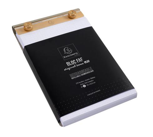 EXACOMPTA - NO.4 DESK PAD 21X13.5CM DOTS - WHITE