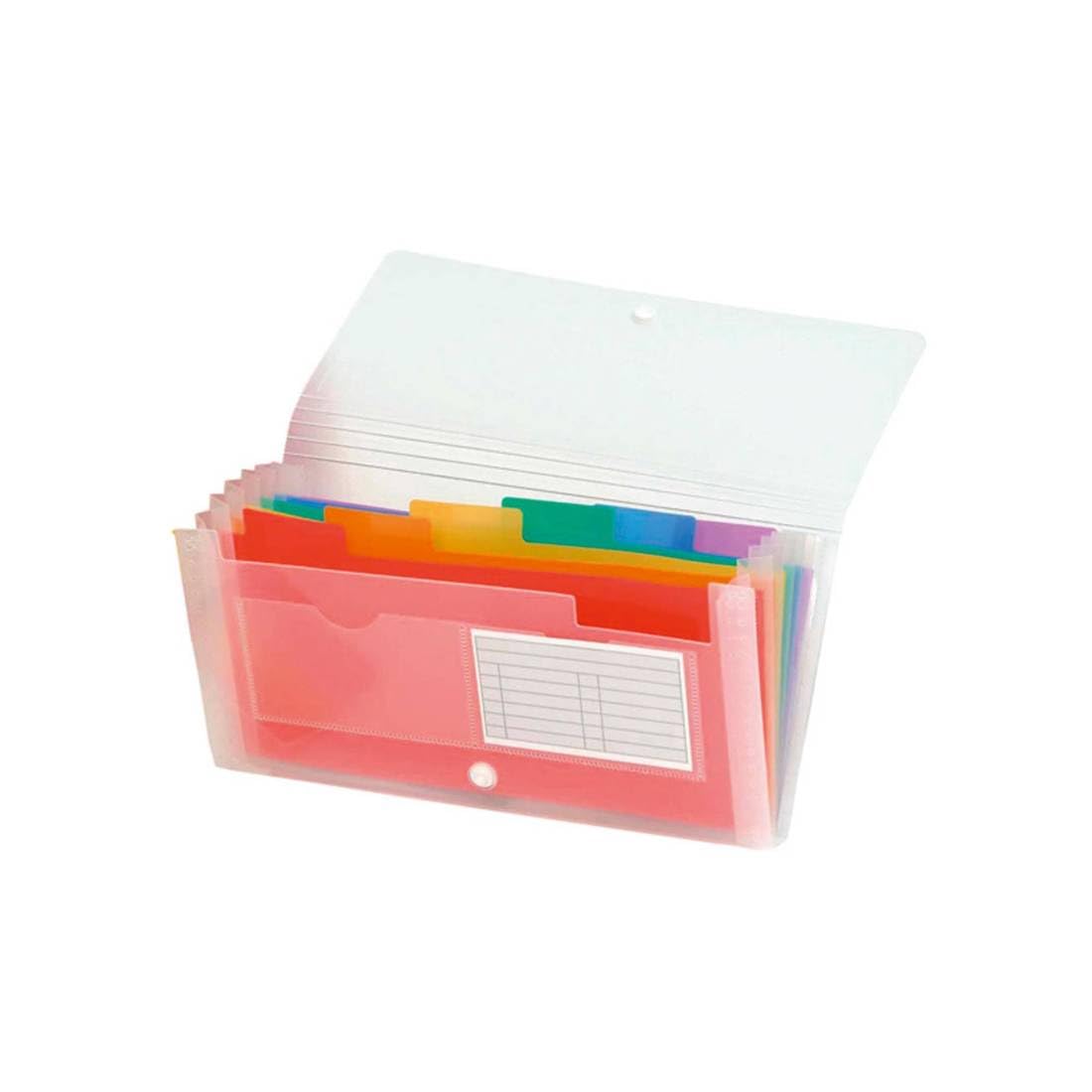 EXACOMPTA - PP EXPANDING FILE, 26X14CM, 7 SECTIONS - CRYSTAL