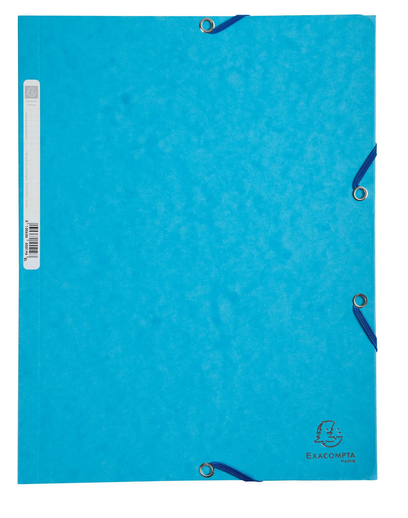 EXACOMPTA - DOSSIER À RABATS ÉLASTIQUÉS EN CARTON PRESSÉ 400GSM A4 - COULEURS VARIÉES