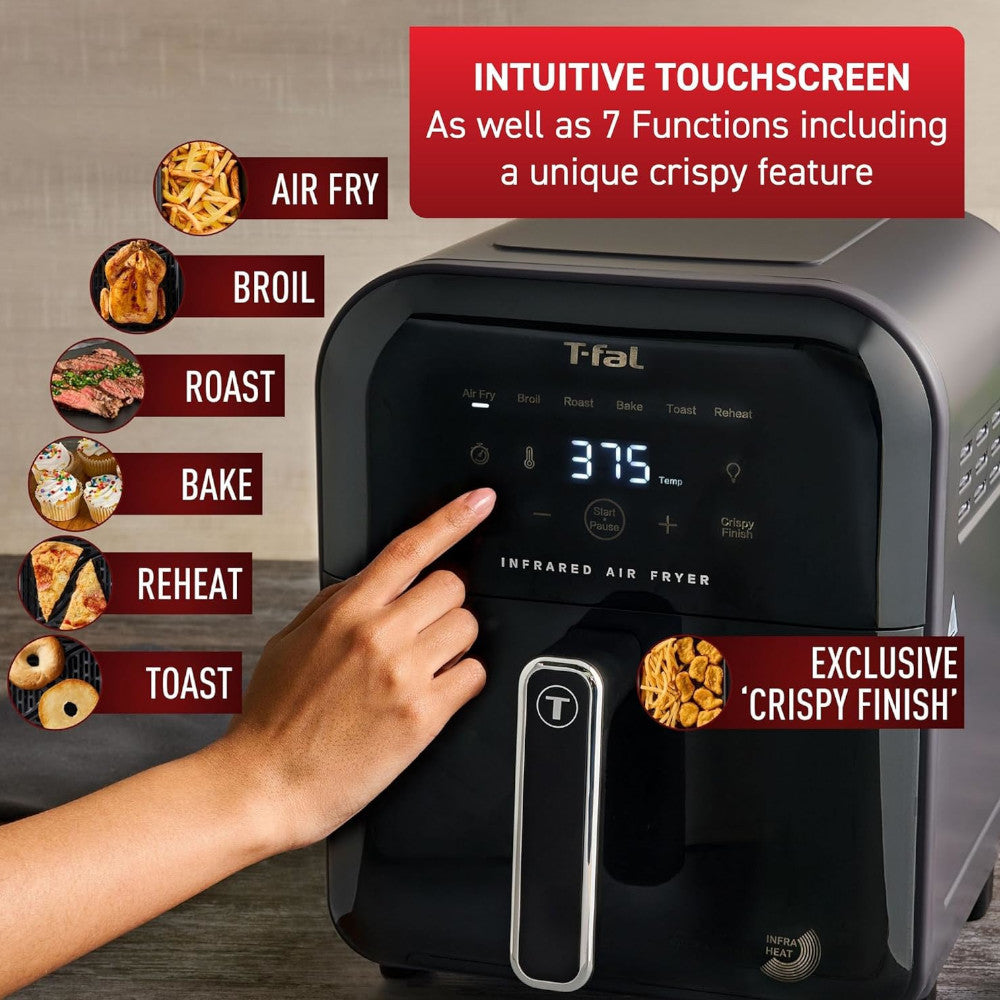 T-FAL EY8228U0 Infrared Air Fryer, Premium Infra-heat Technology - Blemished package with full warranty