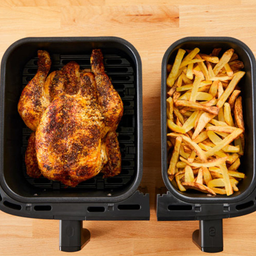 T-FAL EY905N50 Dual Easy Fry & Grill Air Fryer - Blemished package with full warranty