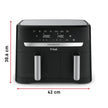 T-FAL EY901850 Dual Easy Fry Air fryer & Grill - Blemished package with full warranty