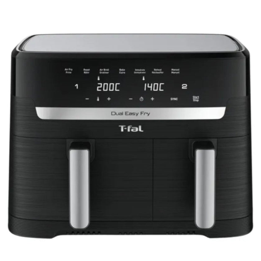 T-FAL EY901850 Dual Easy Fry Air fryer & Grill - Blemished package with full warranty