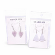 Earrings -925 Sterling -Natural Jade -Mixed Color