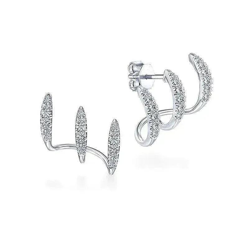 Earrings Diamond Inlaid Vibrato Cold Sense Design