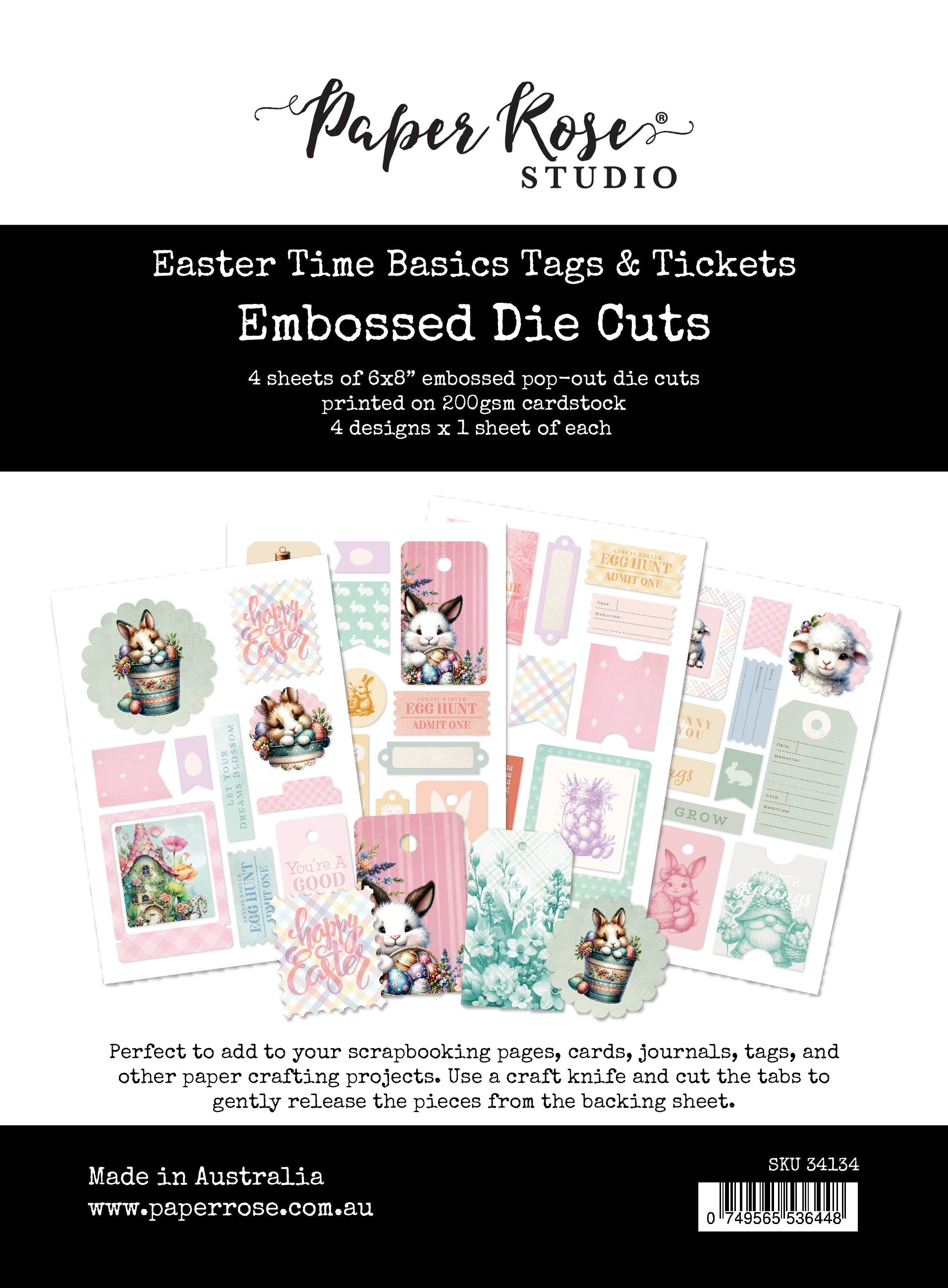 Easter Time Basics Tags & Tickets Embossed Die Cuts 34134
