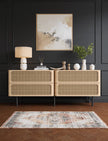 Echo Burnt Orange Black Pink Rug