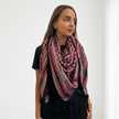 Echoes Kufiya – Deep Maroon · Black