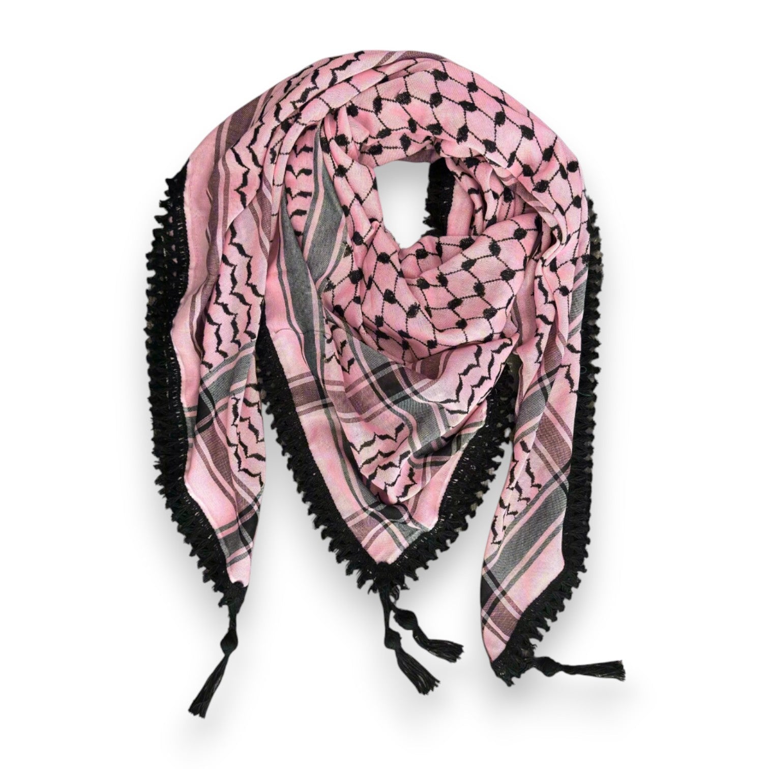 Echoes Kufiya – Flamingo Pink