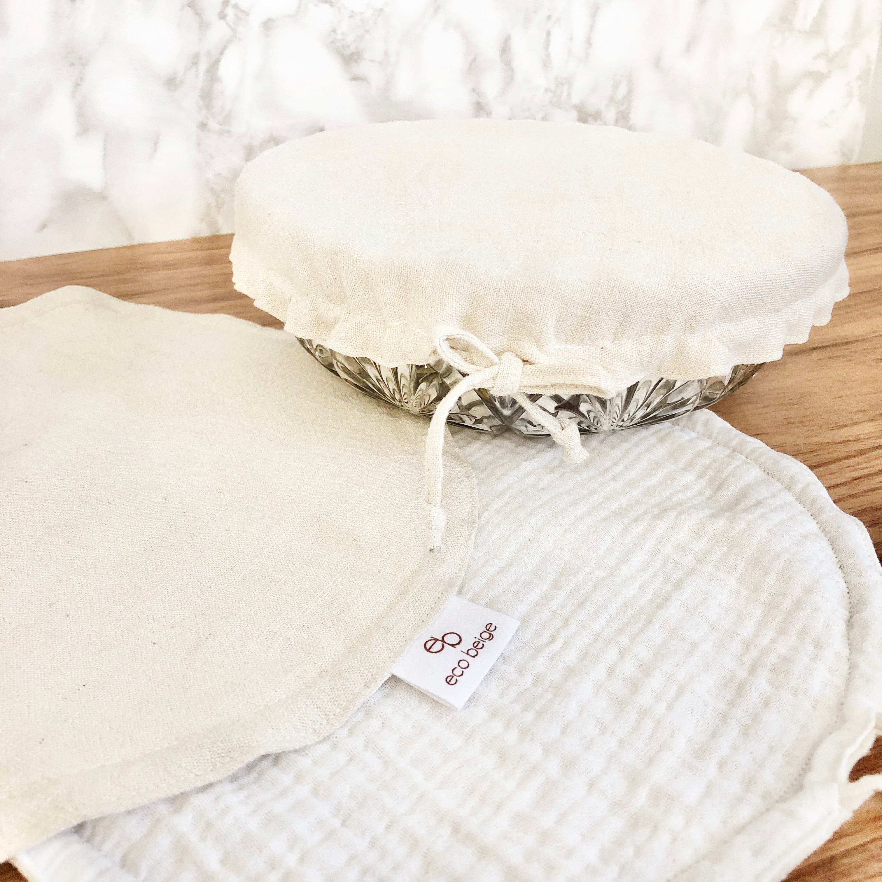 Linen Jar and Bowl Cover