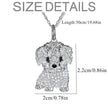 Eco-friendly Zinc Alloy Die Casting Puppy Pendant Necklace