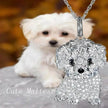 Eco-friendly Zinc Alloy Die Casting Puppy Pendant Necklace