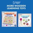 Informations éducatives - ENSEMBLE DE JEUX EN BOIS COMPTEZ ET ASSORTISSEZ