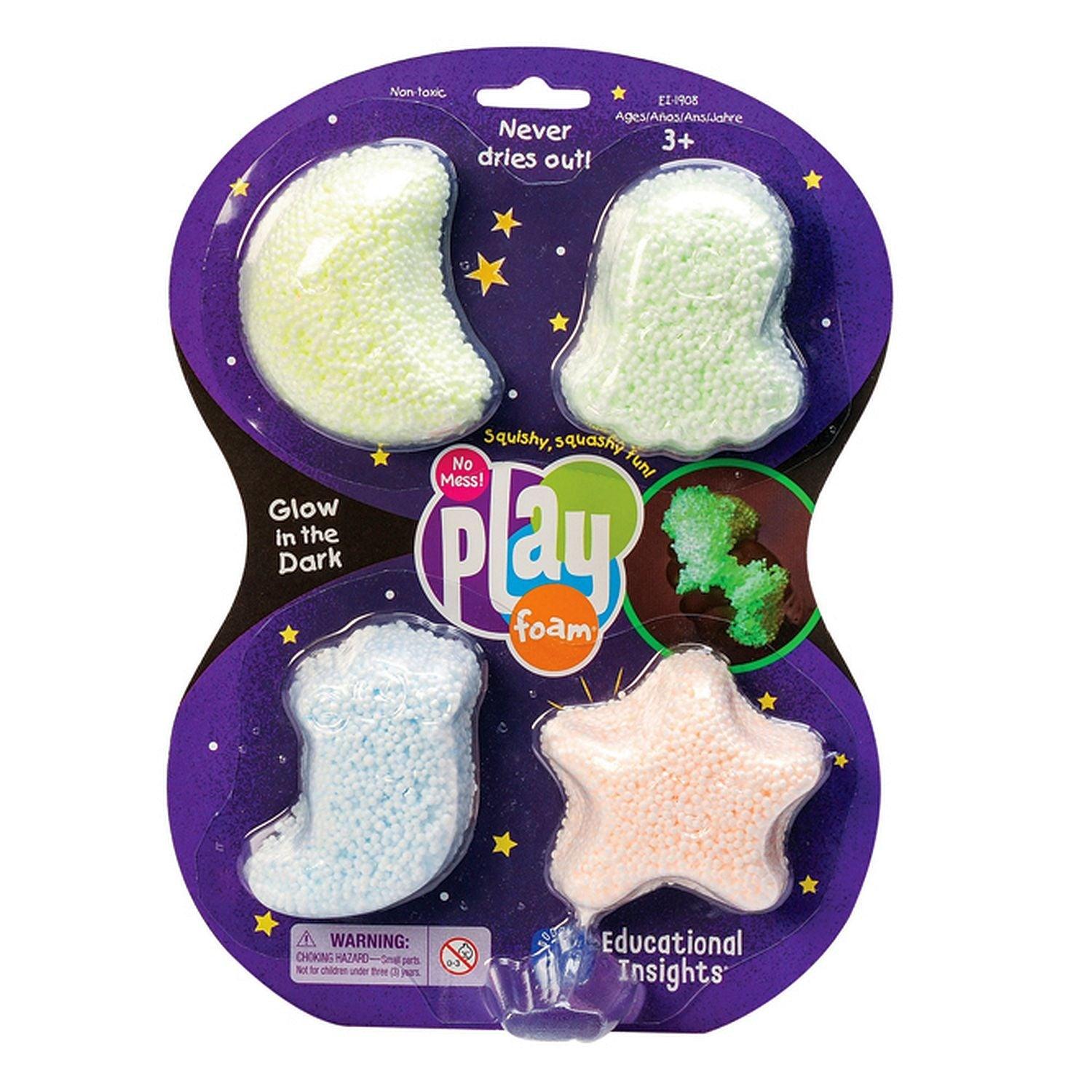 Educational Insights - Playfoam Glow-in-The - Dark 4 - Pack