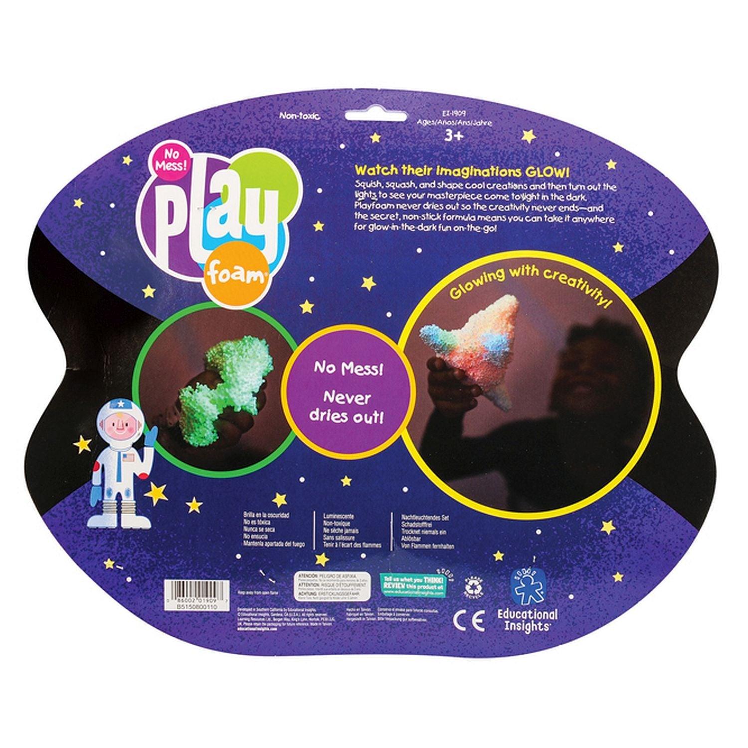 Educational Insights - Playfoam - Lot de 8 - Luminescente dans le noir