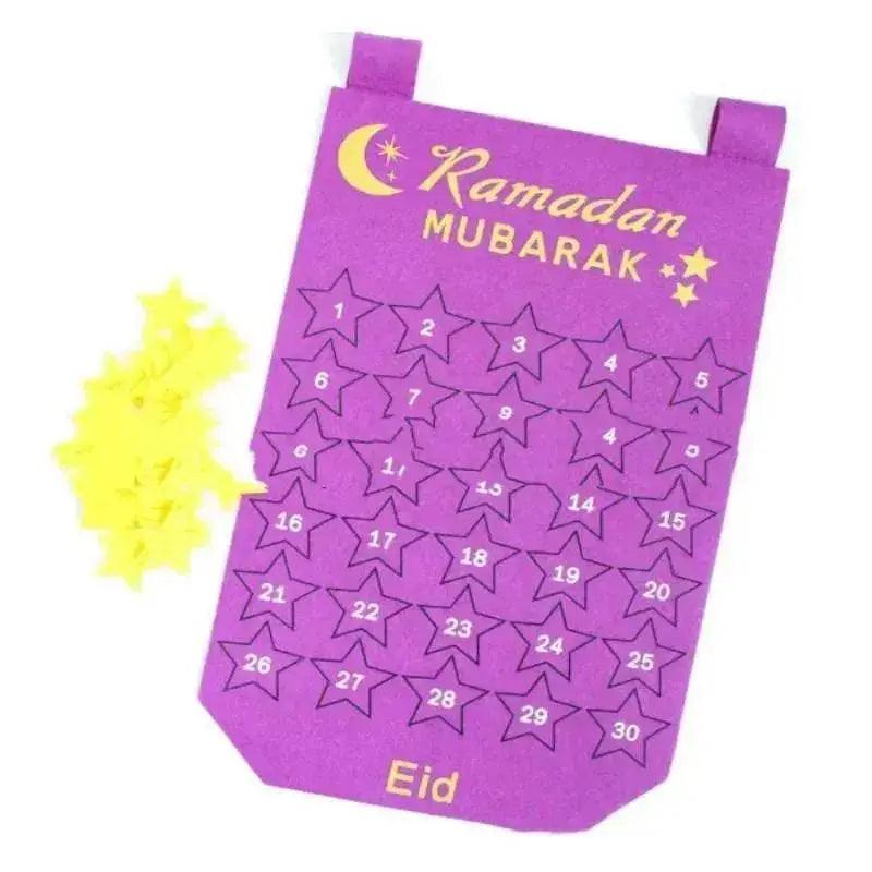 Eid Ramadan Decorated Arab  Fabric Wall Calendar