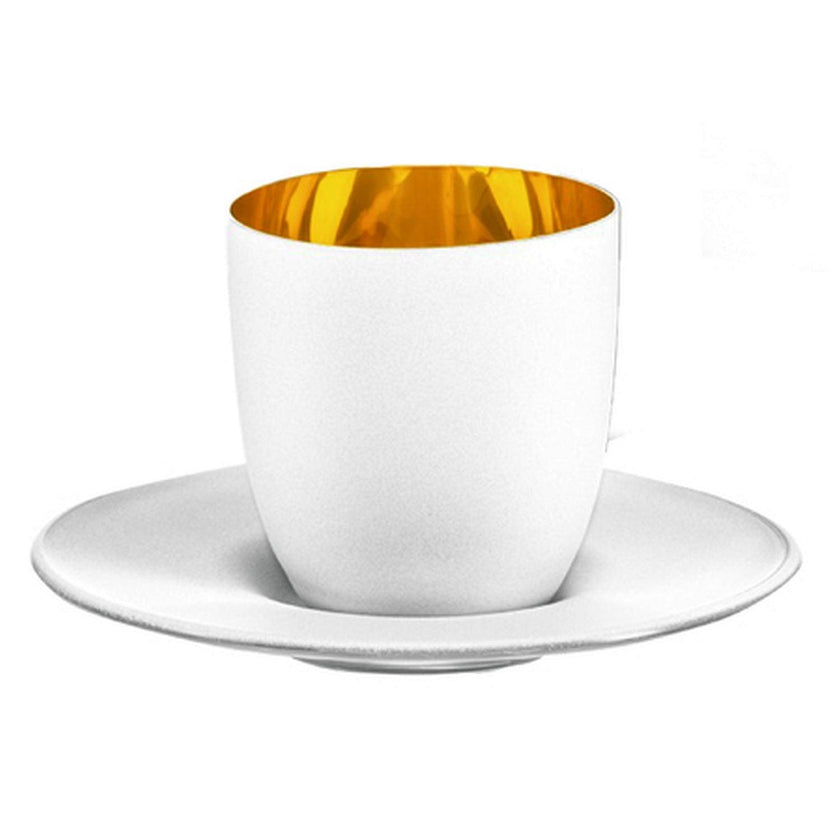 Eisch - Cosmo Espresso with saucer in gift tube - White