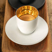 Eisch - Cosmo Espresso with saucer in gift tube - White