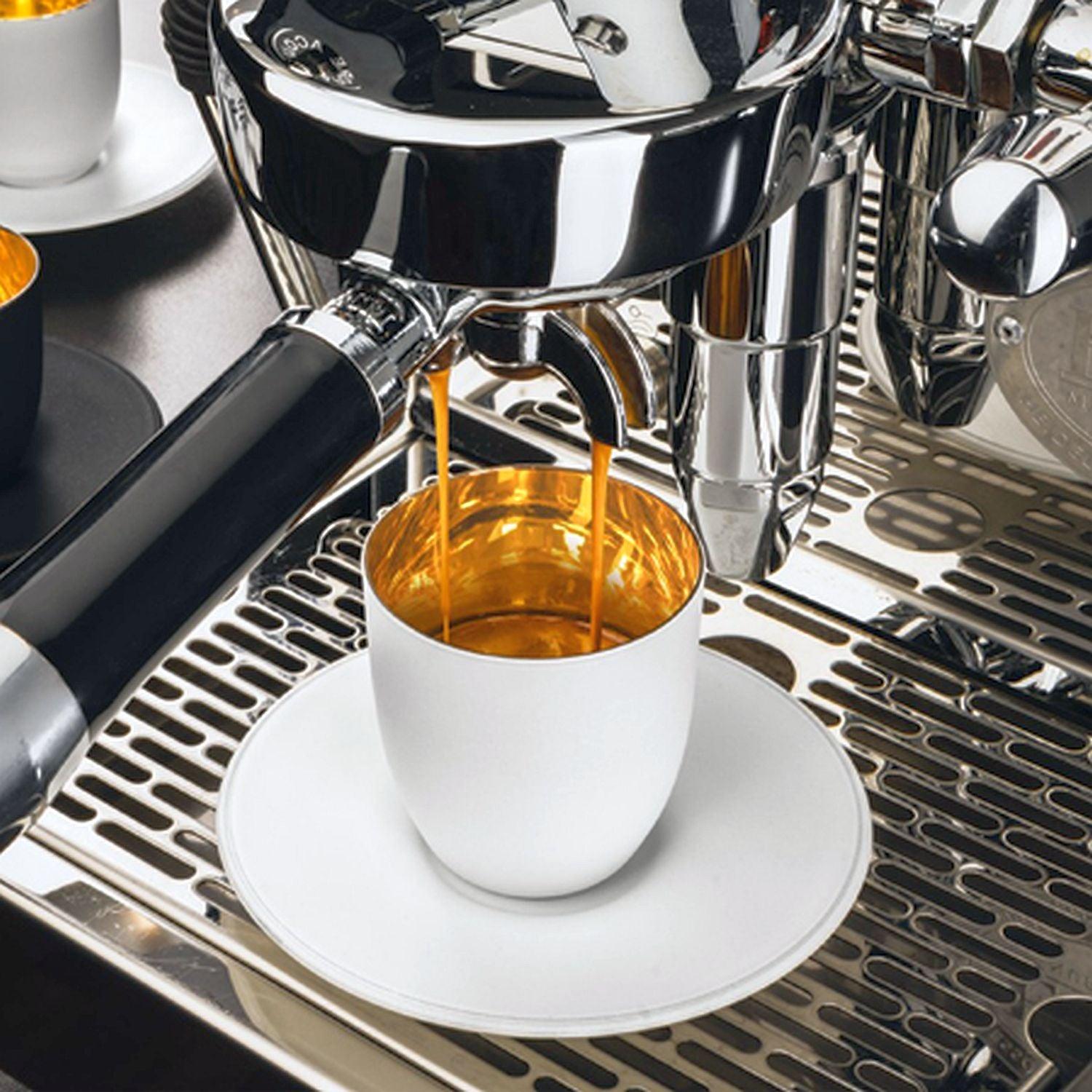 Eisch - Cosmo Espresso with saucer in gift tube - White