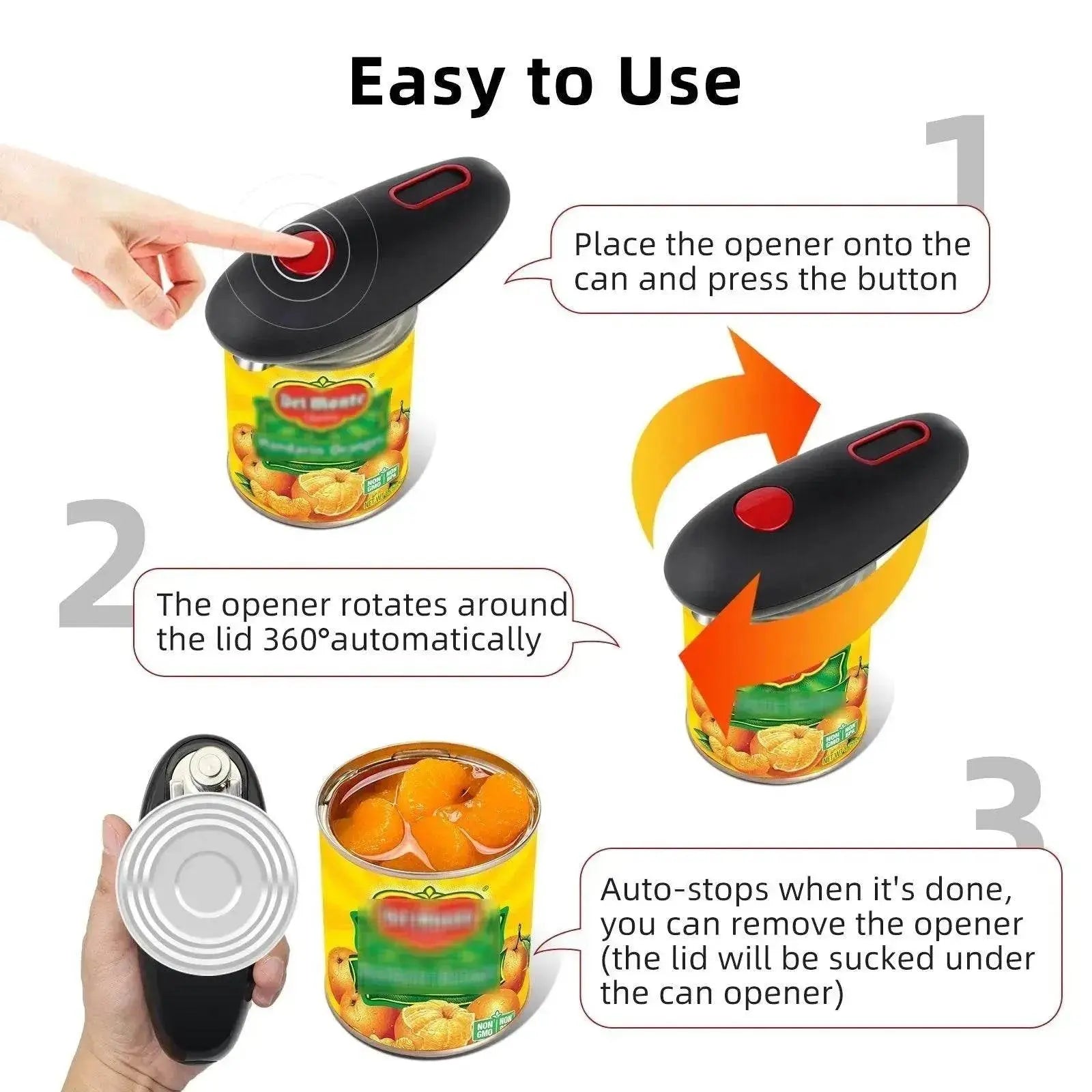 Electric Automatic Can & Bottle Safe Opener