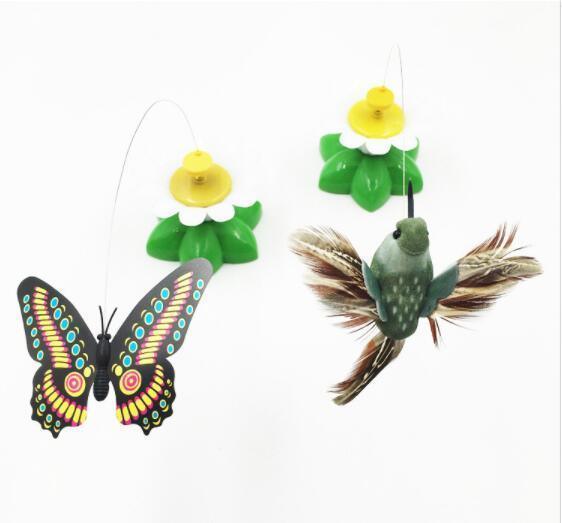 Electric Automatic Rotating Flower Cat Toy – Butterfly & Bird Styles