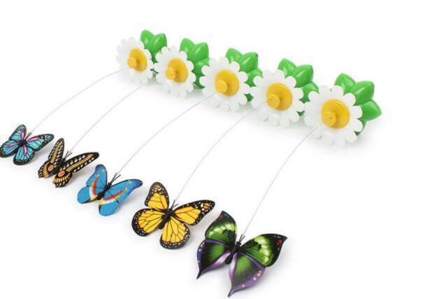 Electric Automatic Rotating Flower Cat Toy – Butterfly & Bird Styles
