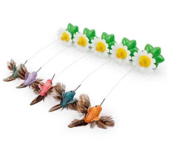 Electric Automatic Rotating Flower Cat Toy – Butterfly & Bird Styles