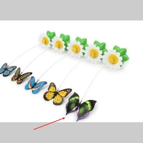 Electric Automatic Rotating Flower Cat Toy – Butterfly & Bird Styles