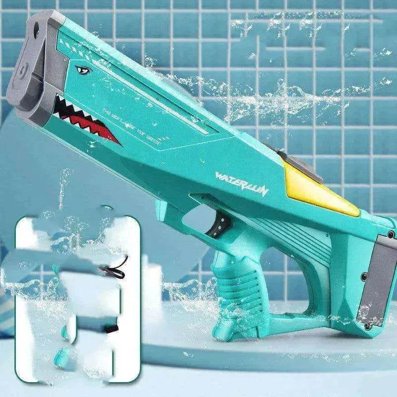 Electric Water Gun Shark Toy: High Pressure Outdoor Beach Fun!