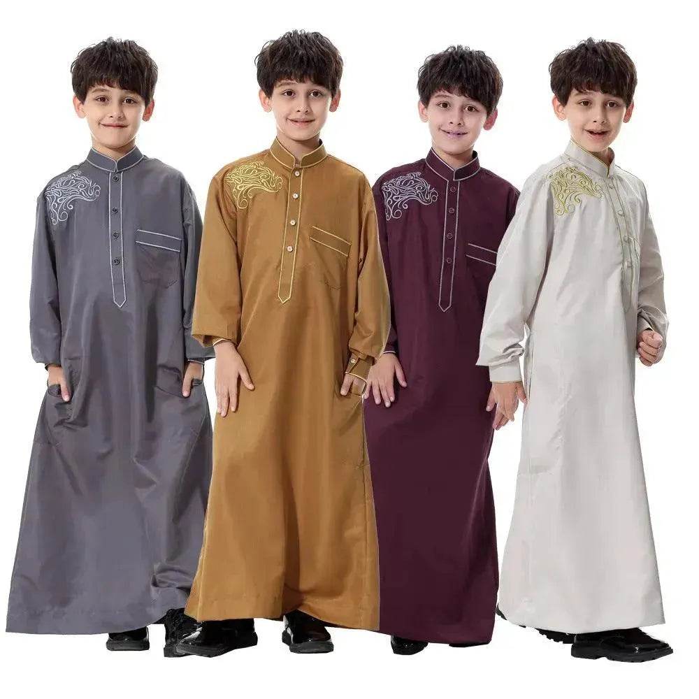 Elegant Little Boy's  Arab Dubai Middle East Teen Boy Jalabiya ArabBoy Kaftan Galabia