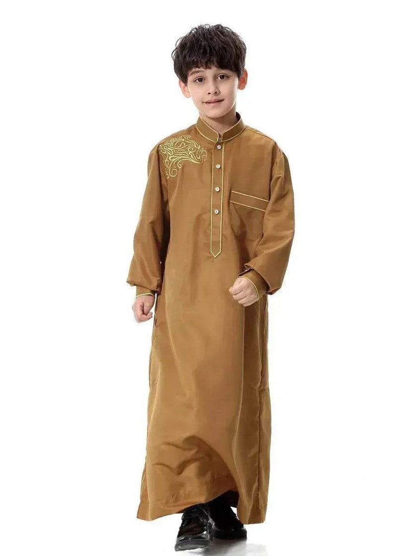 Elegant Little Boy's  Arab Dubai Middle East Teen Boy Jalabiya ArabBoy Kaftan Galabia