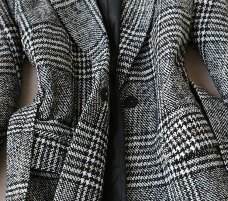 Elegant Luxury Business Office Corporate Tweed Plaid Skirt suit Outfit set 2pcs