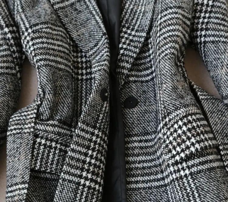 Elegant Luxury Business Office Corporate Tweed Plaid Skirt suit Outfit set 2pcs