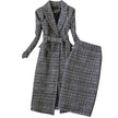 Elegant Luxury Business Office Corporate Tweed Plaid Skirt suit Outfit set 2pcs