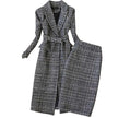 Elegant Luxury Business Office Corporate Tweed Plaid Skirt suit Outfit set 2pcs
