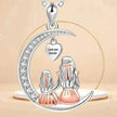 Elegant Pendant Crescent Necklace Simple