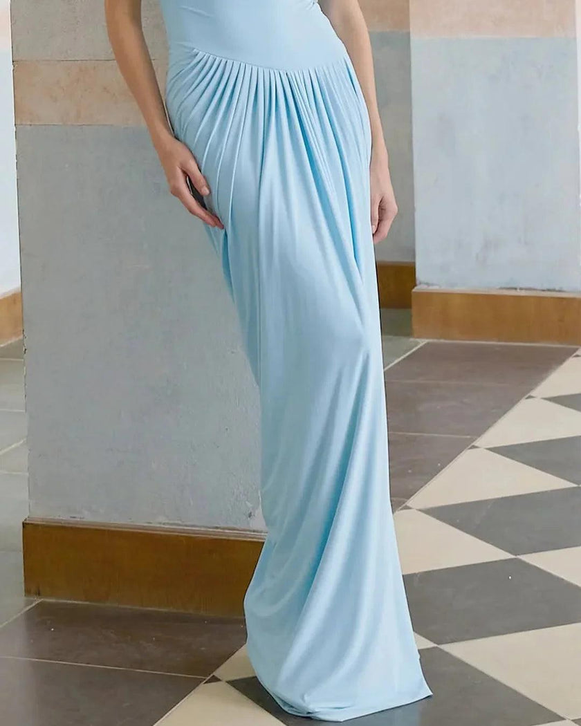 Elegant Pleated Dress Women For Dinner