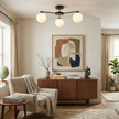 ELTON Black Scandinavian Ceiling Light for Living Room, Bedroom & Hallway