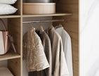 Emerio Mirrored 3 Sliding Door Freestanding Wardrobe - Maple Oak