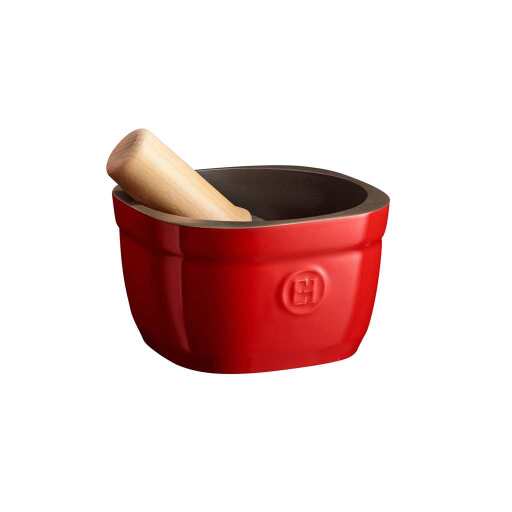 Emile Henry - Mortar & Pestle, 15x15.8x9.6cm, 0.9L Capacity