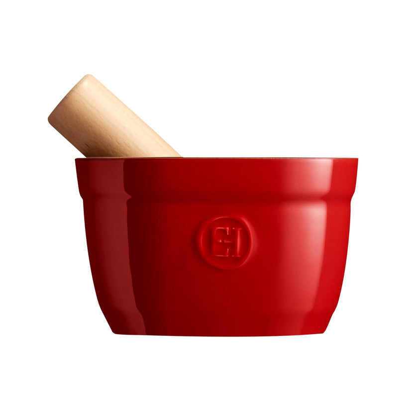 Emile Henry - Mortar & Pestle, 15x15.8x9.6cm, 0.9L Capacity
