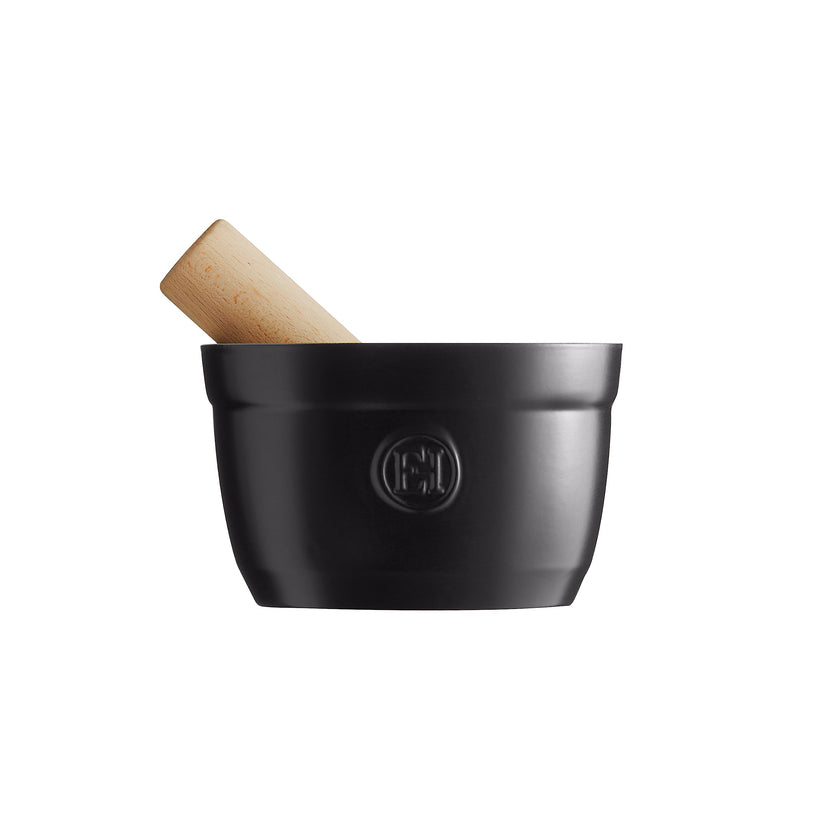 Emile Henry - Mortar & Pestle, 15x15.8x9.6cm, 0.9L Capacity