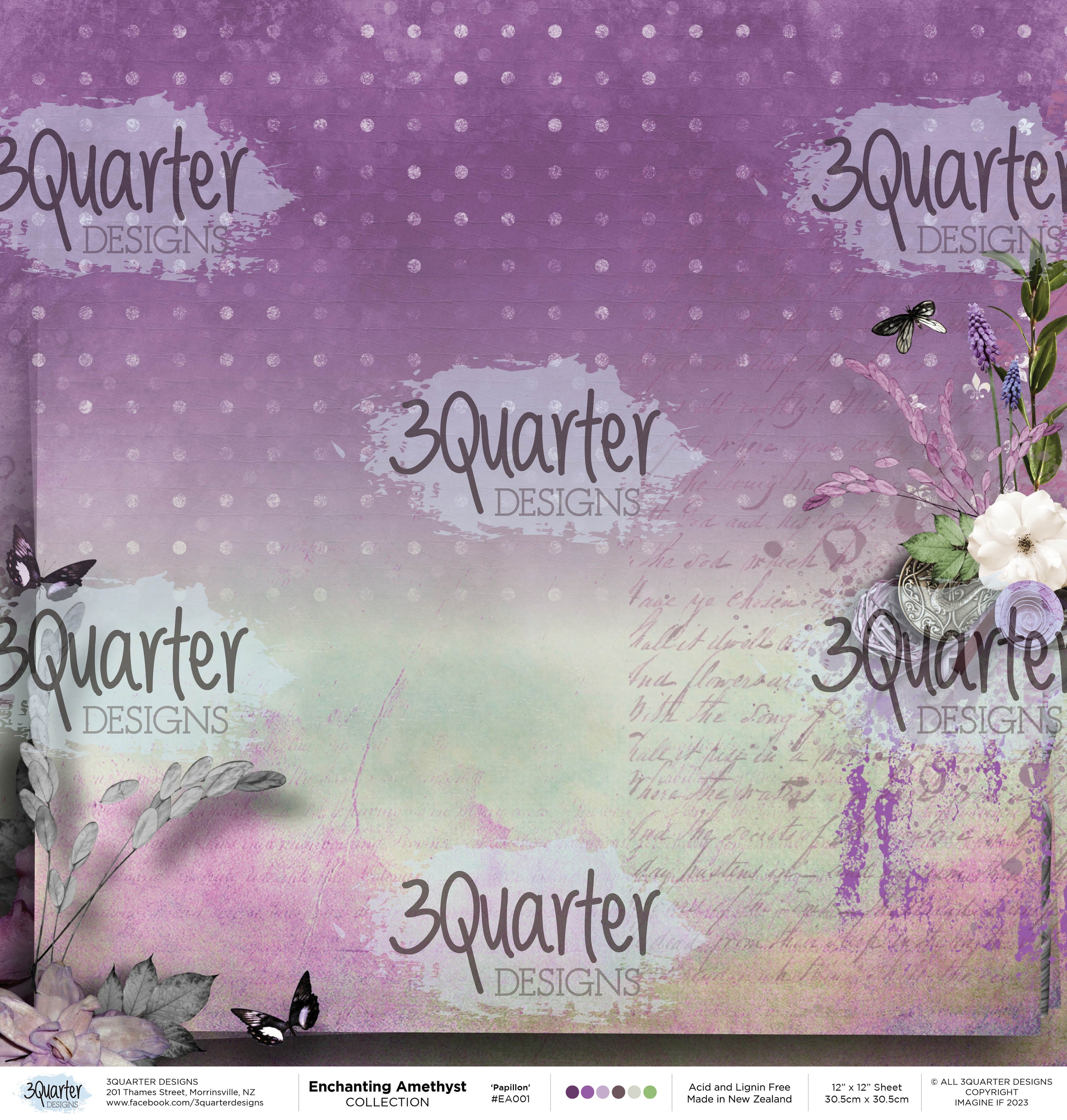 3Quarter Designs - Enchanted Amethyst - Scrapbook Collection
