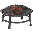 Endless Summer - Summer Brushed Copper Wood Burning Firebowl - Heavy Gauge Spark Guardincluded - Brushed Copper