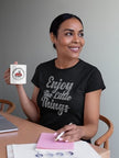 Enjoy the Little Things Rhinestone T-Shirt – Inspirational Sparkle Tee | Blingdazzel Rhinestone Apparel