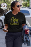 Enjoy My Curves Rhinestone Shirt – Body Positive Sparkle Bling Tee | Blingdazzel