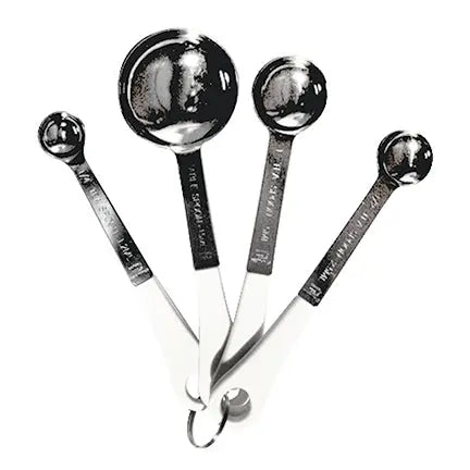 Ensemble de 4 cuillères à mesurer en acier inoxydable