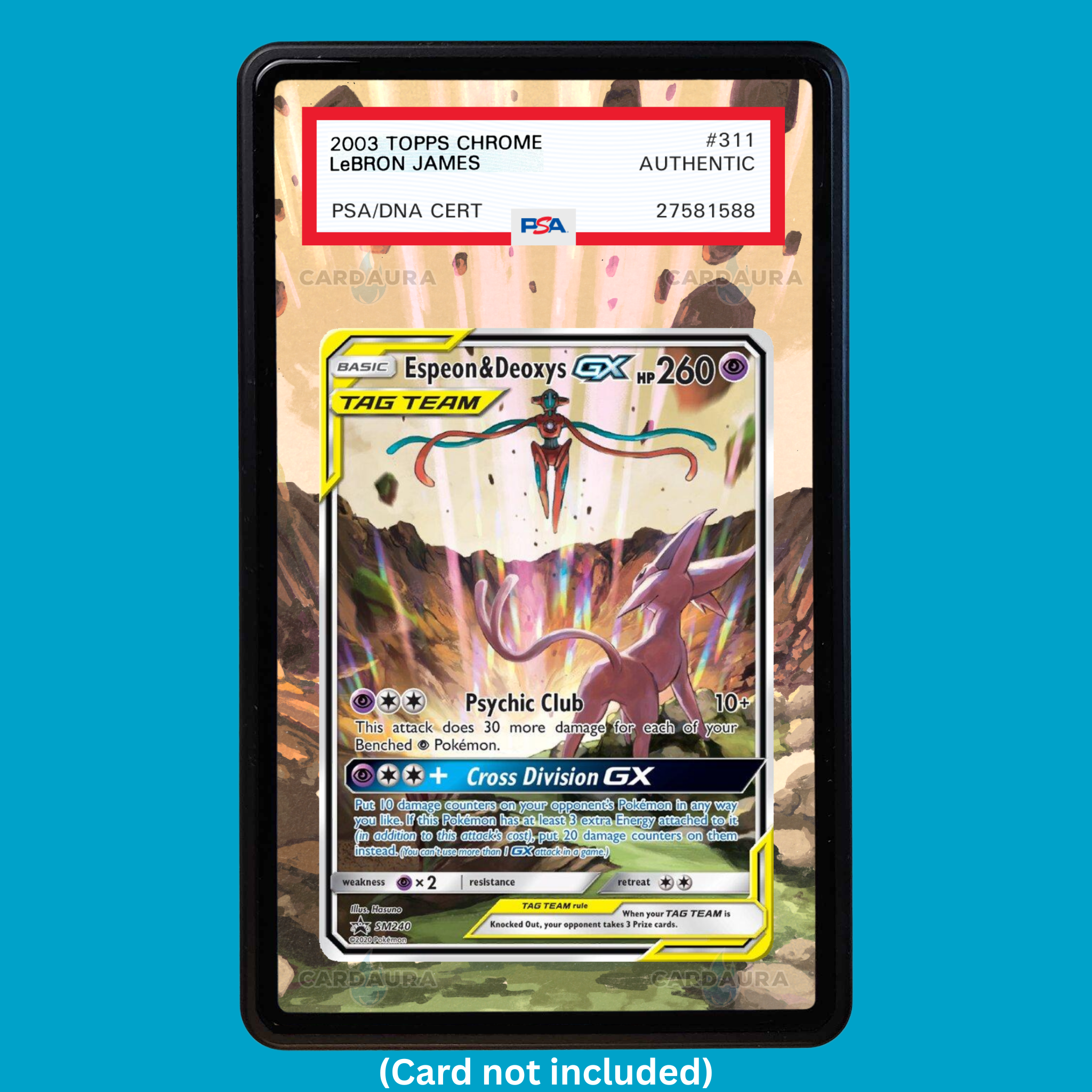 Espeon & Deoxys GXSM240 (Graded) Display Case